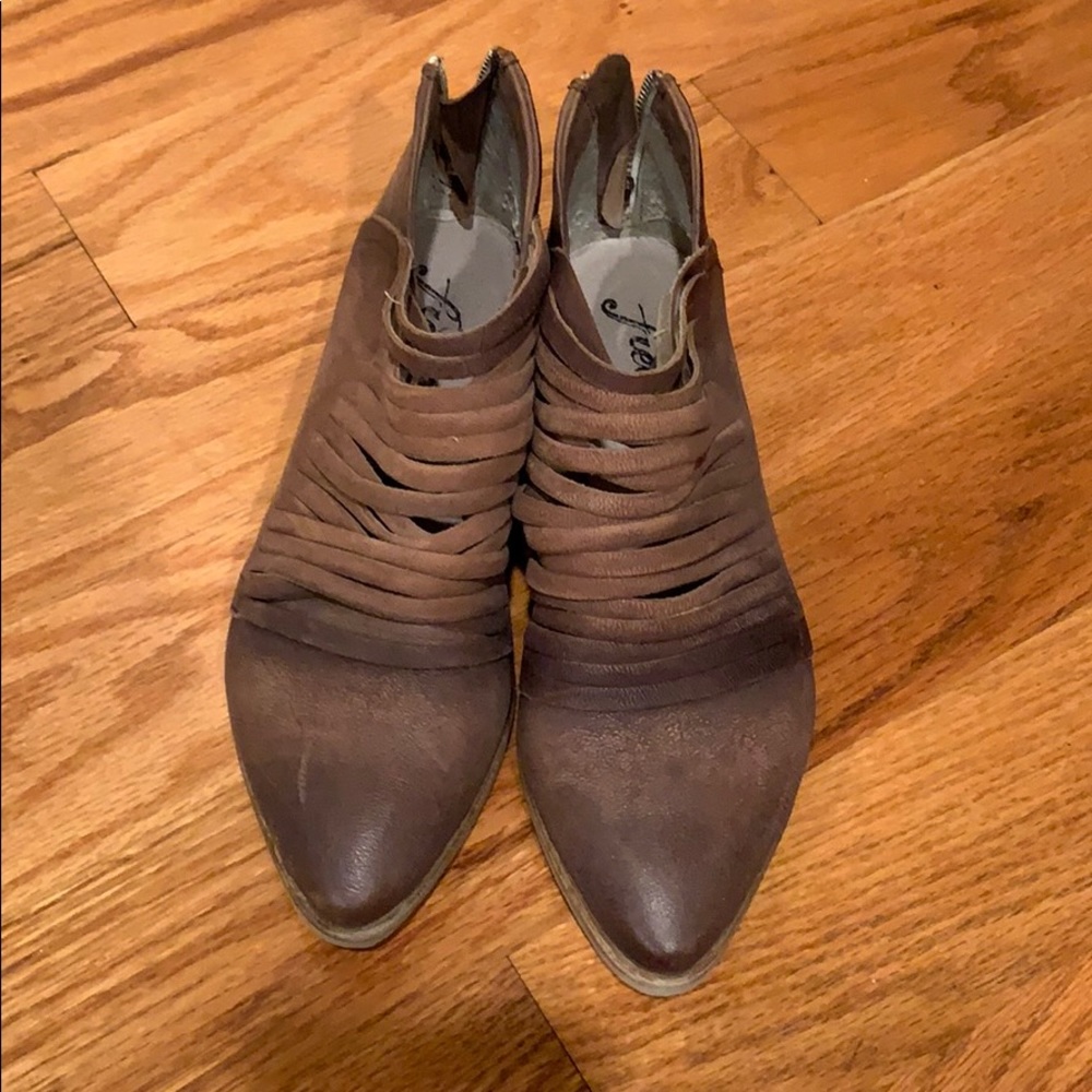 Brown Free People booties